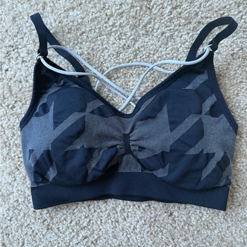 Gymshark Black and Gray Sports Bra
